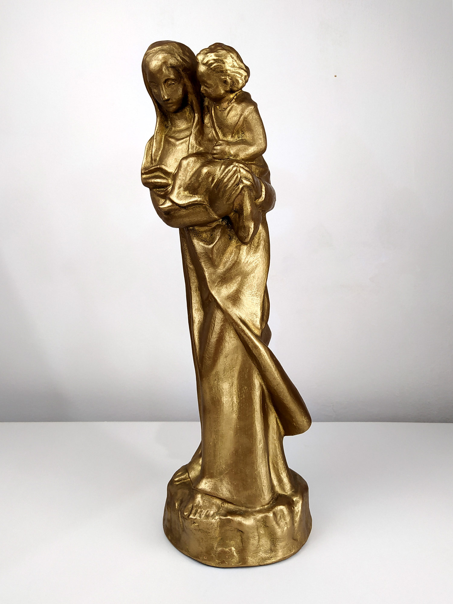 Pešan Damjan – Madona s Ježíškem, terakota, bronzová patina, ca 1930