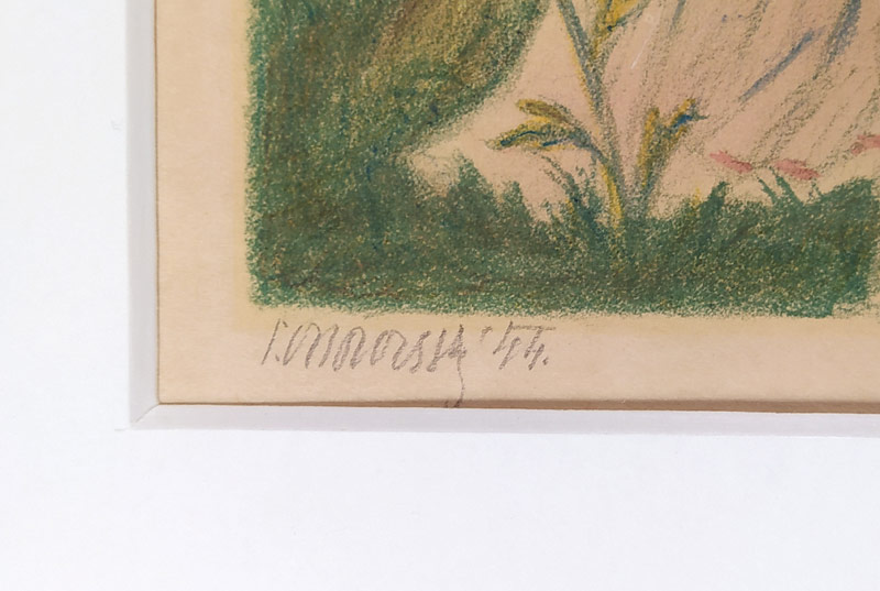 Obrovský Jakub – Radost v zahradě, původní barevná litografie, 1944