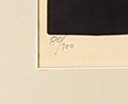 Janeček Ota – Ležící akt, původní rozměrný linoryt, nedatováno