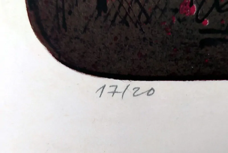 Sovák Pravoslav – Noční město, velkoformátová barevná litografie, ca 60. léta