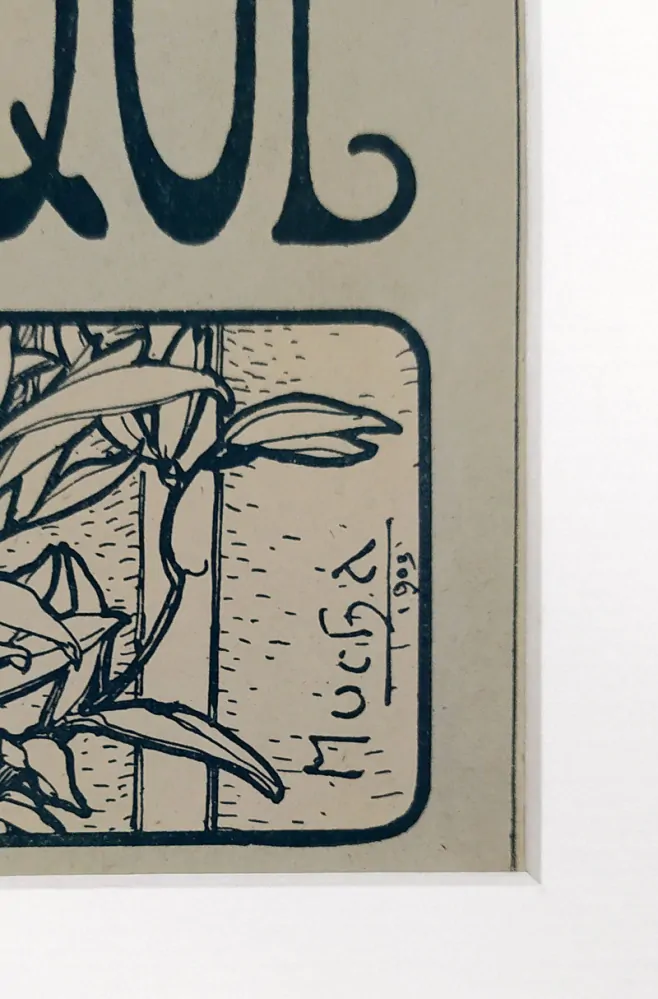 Mucha Alfons – L'habitation Pratique, barevná litografie, signatura v desce, 1903