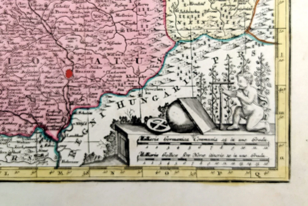 Čechy, Morava, Slezsko a Lužice – Matthäus Seutter, staře kolorovaný původní mědiryt, ca 1740