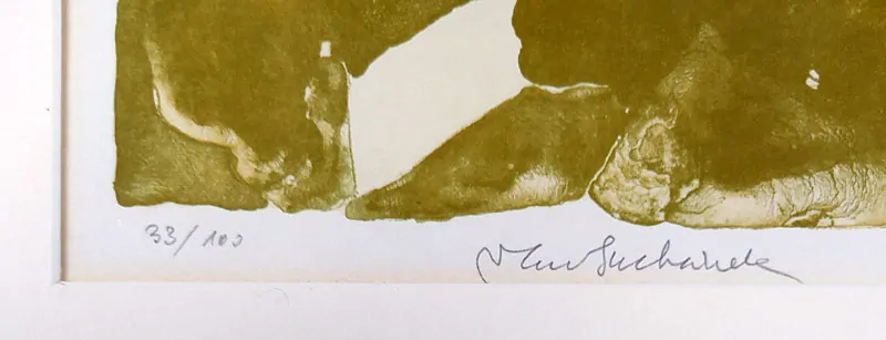 Suchánek Vladimír – Gustav Mahler, portrét umělce, barevná litografie, nedatováno