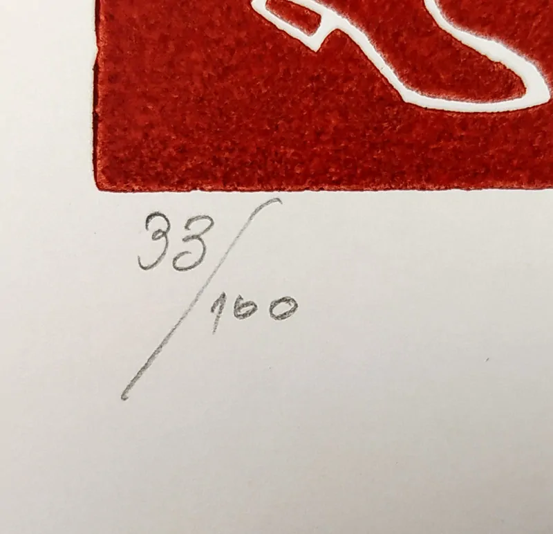 Janeček Ota – Masopustní maska, původní linoryt, č. 33/100, nedatováno