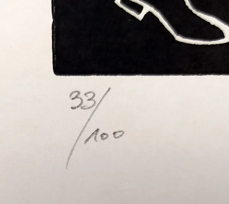Janeček Ota – Masopustní maska, původní linoryt, č. 33/100, nedatováno