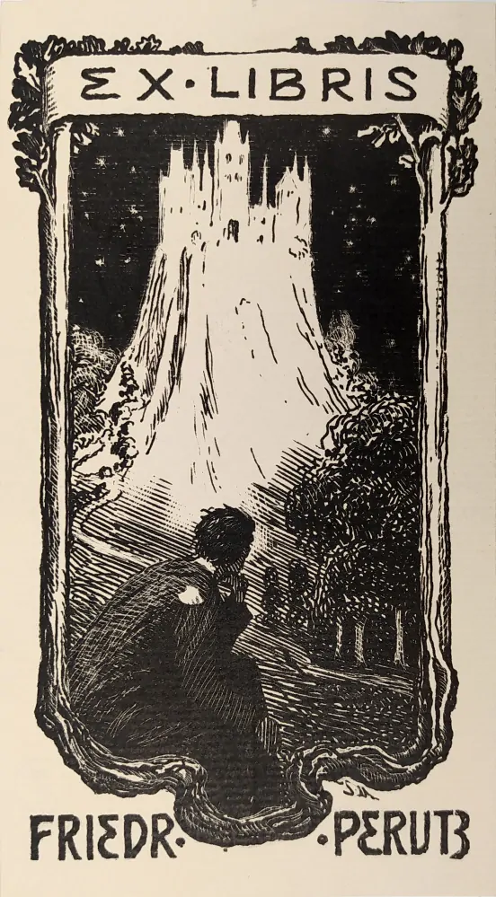 Švabinský Max – Ex libris Zuzana Vejrychová, Ex libris Friedrich Perutz 1904, litografie