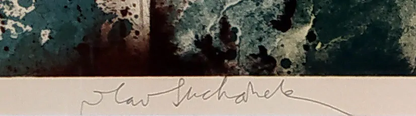 Suchánek Vladimír – Rozhraní, barevná litografie, 1988