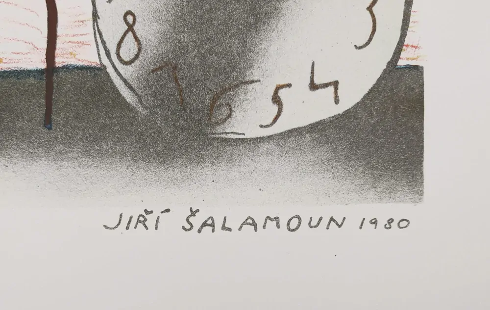 Šalamoun Jiří – Ydé Fiks, signovaná barevná litografie, č. 9/35, 1980