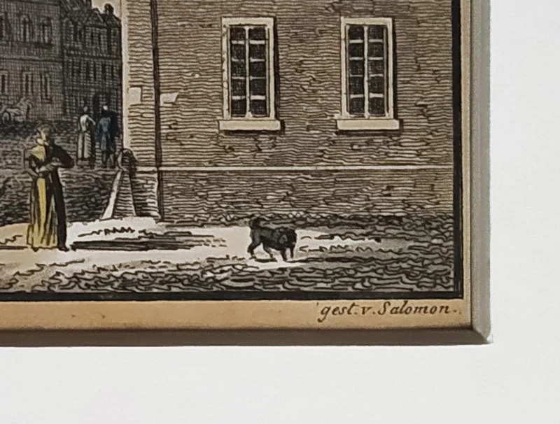 Praha – Novoměstská radnice, Vincenc Morstadt, Salomon, lept, 1825
