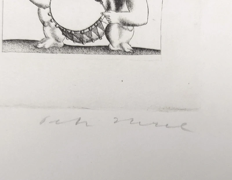 Herel Petr – Borges serie, zrnkový lept, autorský tisk, ca 1968