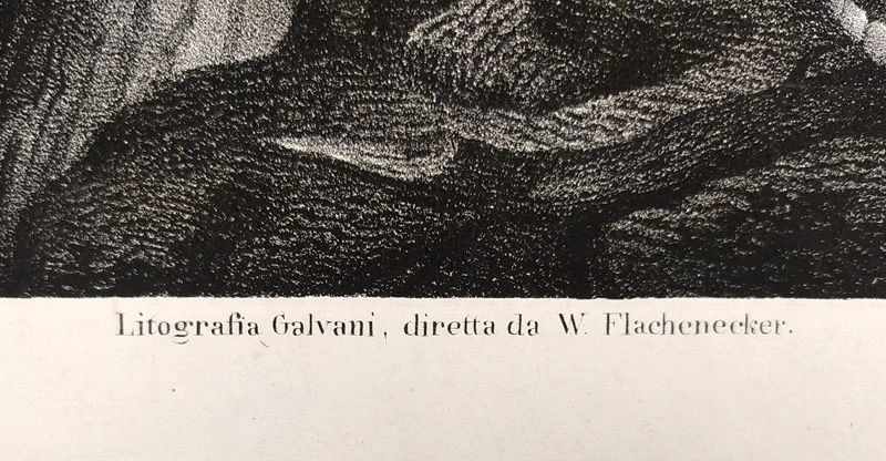 Fanoli Michele – Kající se Máří Magdaléna, litografie podle Tiziana, ca 1860