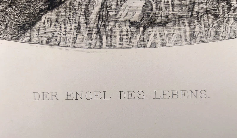 Woernle Wilhelm – Anděl života, lept, předloha G. Segantini, 1894–1896