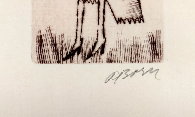 Born Adolf – Veselá zvířata, lept s barevným podtiskem, 1990