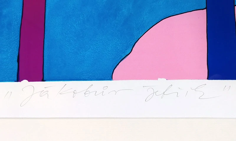 Lamr Aleš – Jákobův žebřík, barevná litografie, č. 51/60, 1992