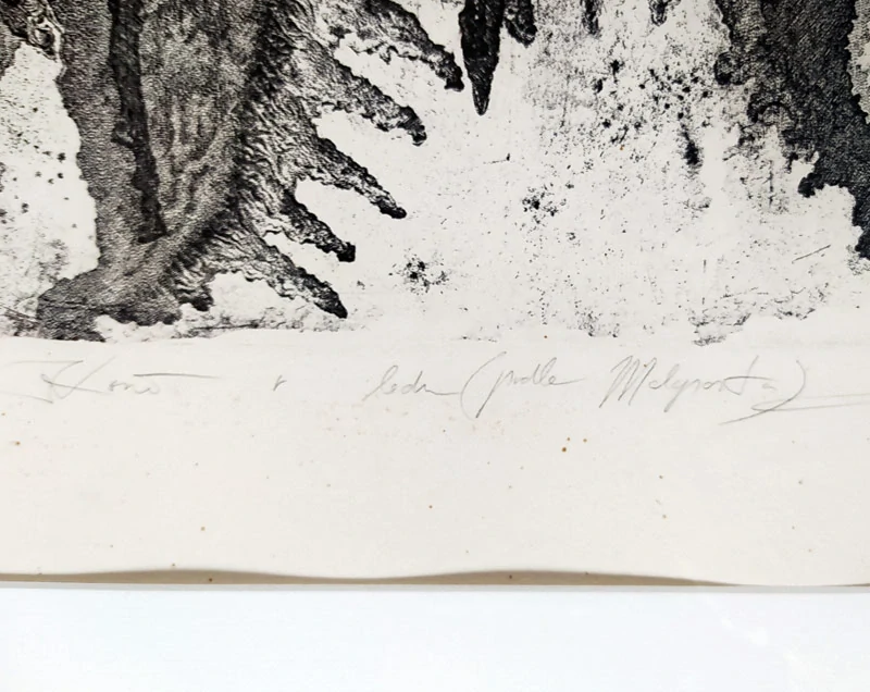 Čápová Hana – Koně v ledu, signovaný lept, č. 28/28, 1983