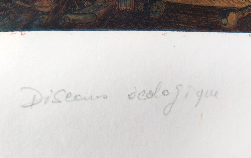 Eisenzopf Michel – Diseous ocologigue, barevný lept, č. 19/50, nedatováno