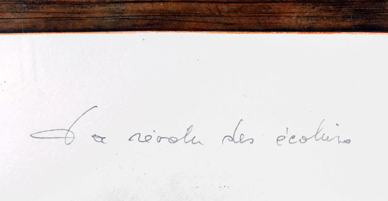 Eisenzopf Michel – La révolution les l'école, barevný lept, č. 29/50, nedatováno