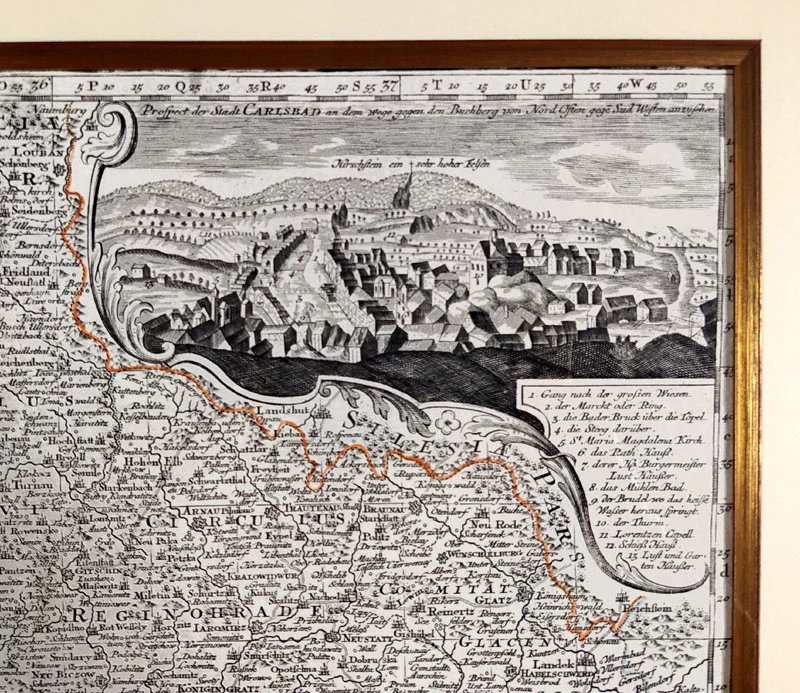  Čechy – Matthäus Seutter, staře kolorovaný původní mědiryt, ca 1730