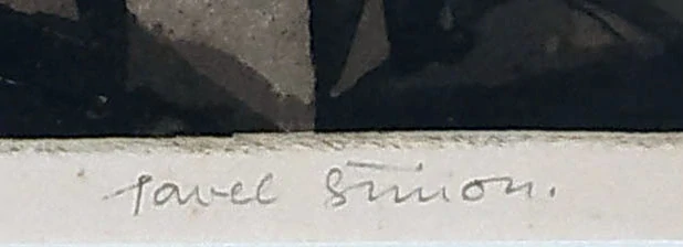 Šimon Pavel – Praha, Práce na Karlově mostě, autorský tisk, původní lept, ca 1947