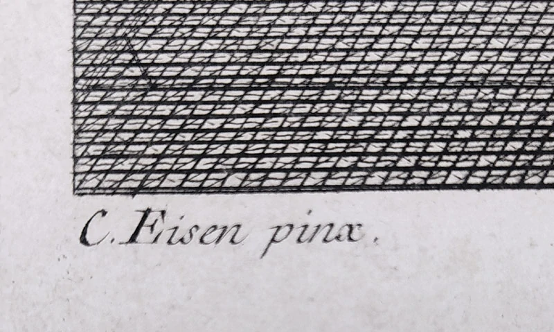 Gaillard René – L'accord du mariage, Manželská smlouva, původní mědiryt, ca 1770
