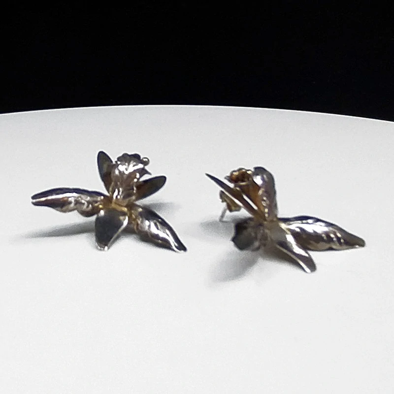 Stříbrné náušnice, Orchidej, Mexiko