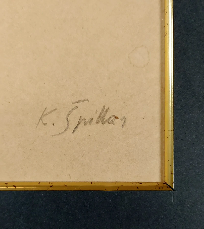 Špillar Karel – Toaleta, ženský akt, původní litografie, nedatováno