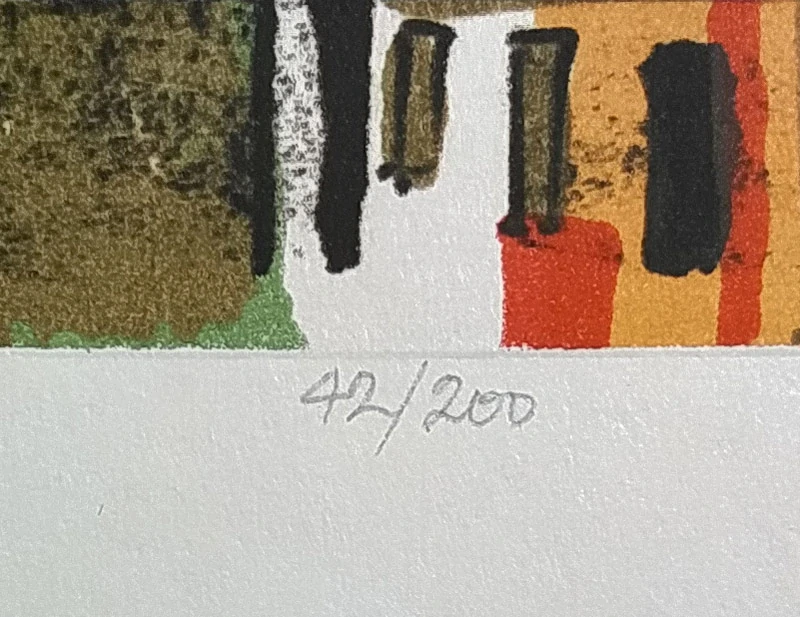 Liesler Josef – Sonáta pro čtyři ruce, původní barevná litografie, 1965