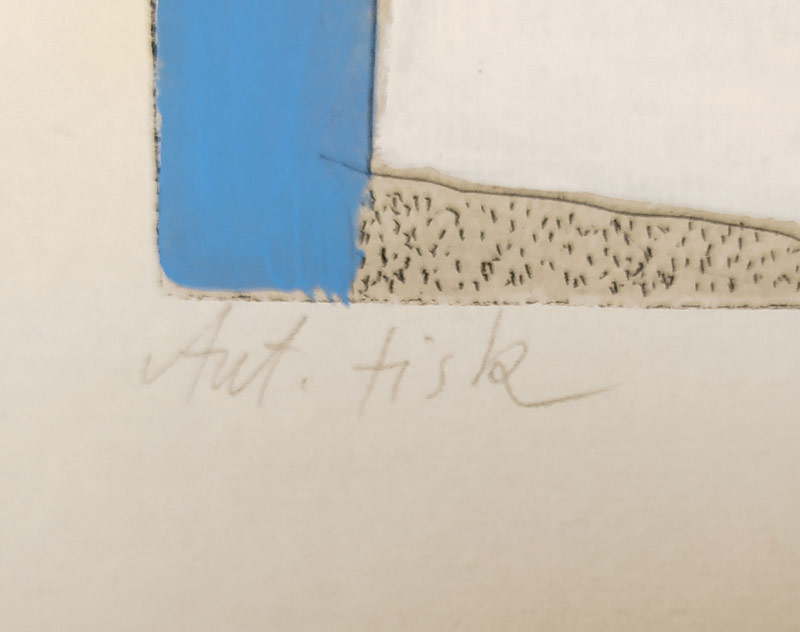 Černá Kateřina – Autorský tisk, str. 6 pro knihu „Cesta za obrazy“, kombinovaná technika, 1981