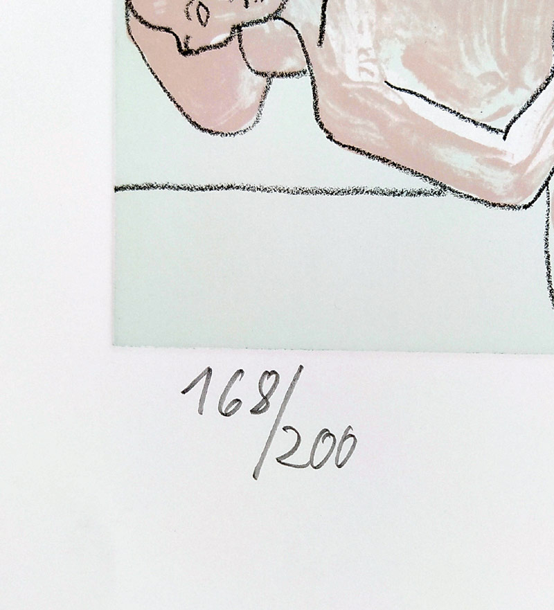 Gabriel Michal – Bez názvu, barevná litografie, č. 168/200, (1994)
