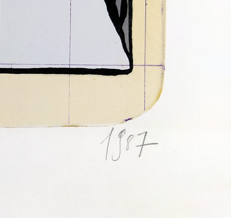 Šalamounová Eva Natus – Kočka, rozměrná barevná litografie s podtiskem, autorský tisk, 1987