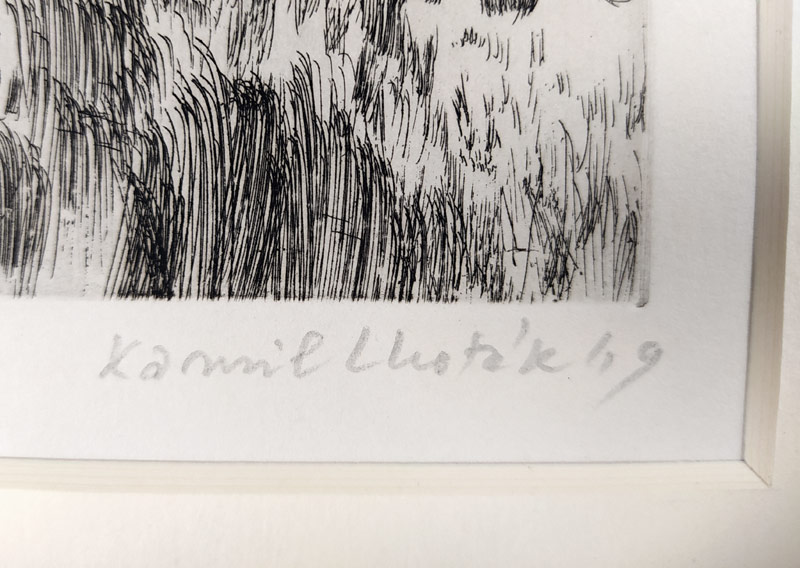 Lhoták Kamil – Kolo u budky, původní lept, G 153 (str. 140), 1949