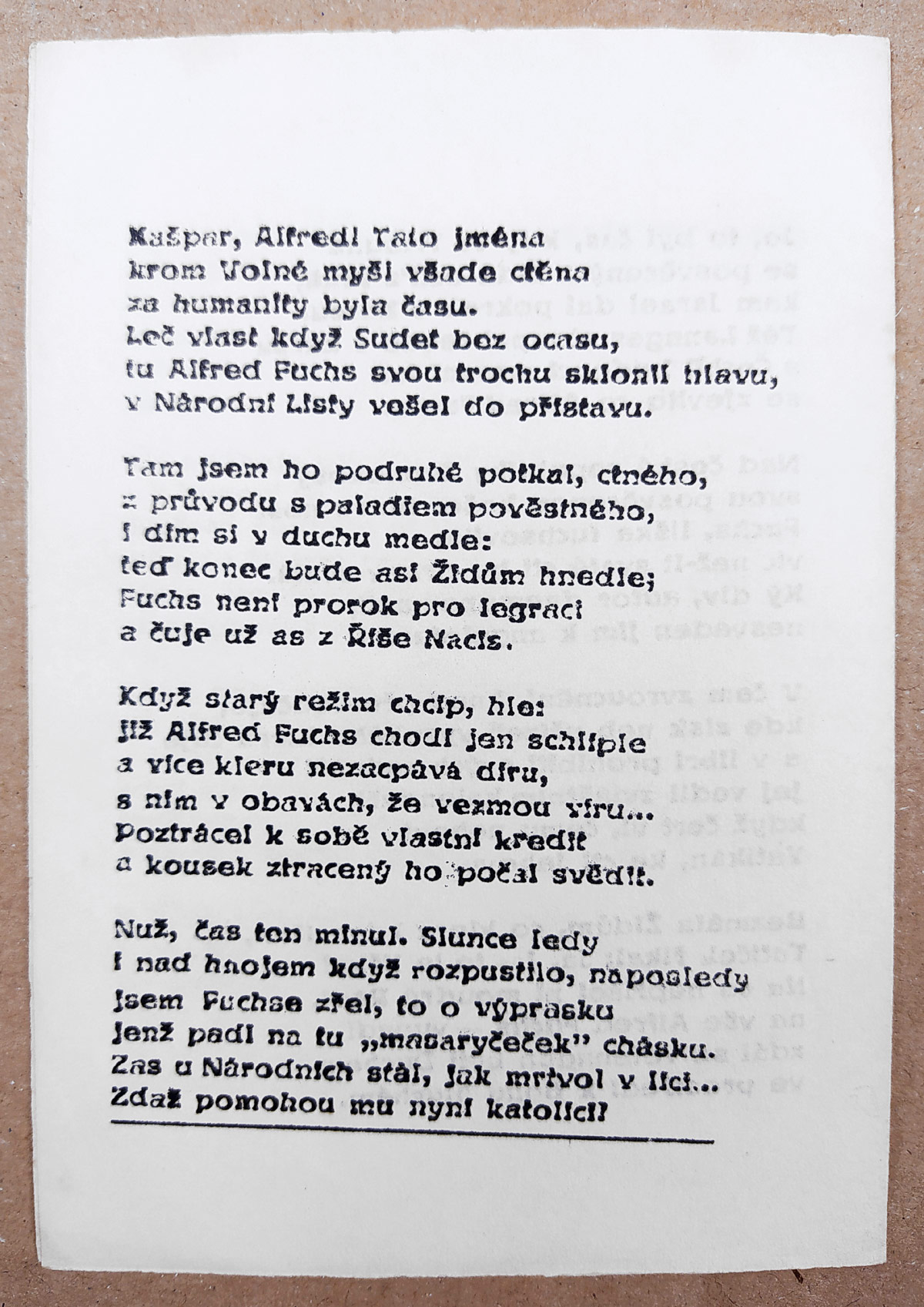 Váchal Josef – Tři doby Alfreda Fuchsa, autorský příležitostný tisk, 1939–1945