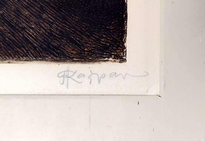 Kašpar Adolf – Loutkové divadlo, původní lept, signováno, nedatováno