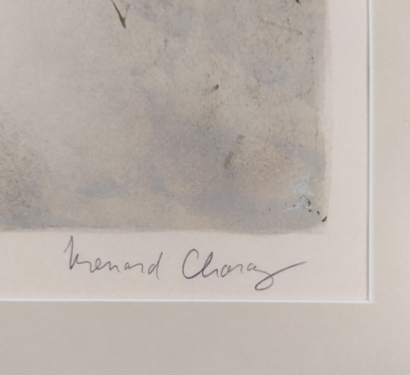 Charoy Bernard – La jeune fille au chapeau, rozměrná barevná litografie, nedatováno