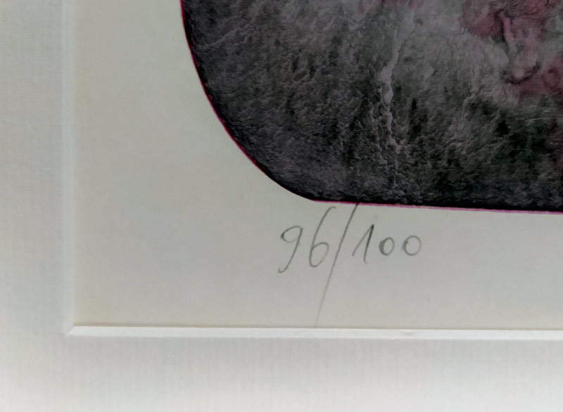 Lamr Aleš – Vzácný kámen, barevná litografie, č. 96/100, 1991