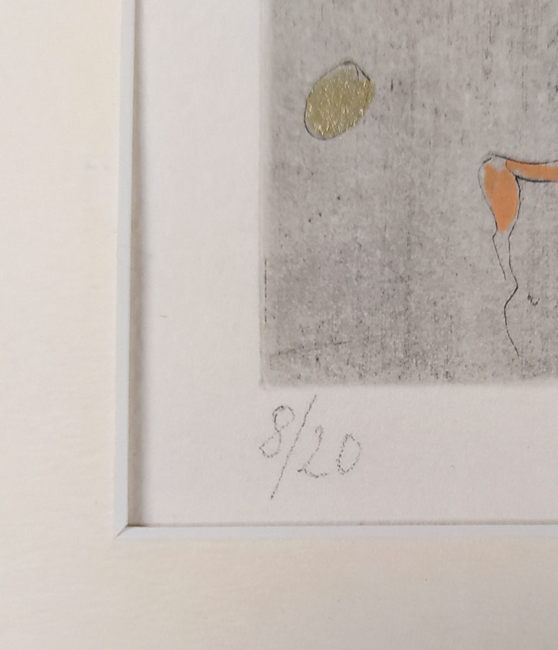 Černá Kateřina – Detail obrazu „Den“, kombinovaná technika, č. 8/20, 1989
