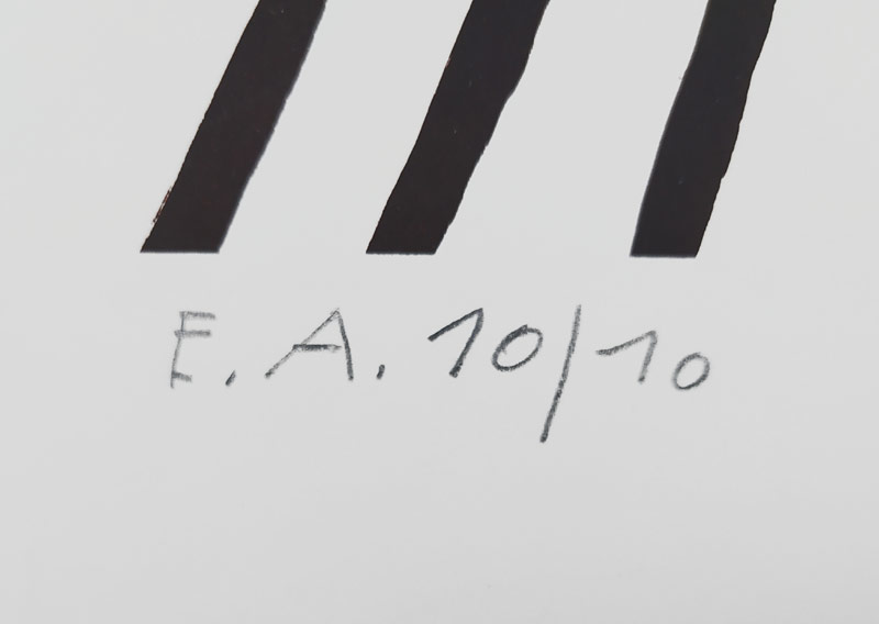 Šalamoun Jiří – Prasátko v postroji, autorský tisk, barevná litografie, 1989