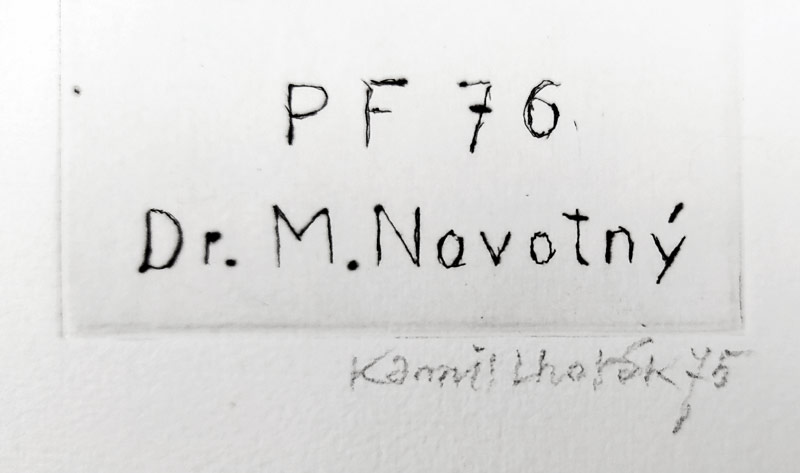 Lhoták Kamil – PF 76 Dr. M. Novotný, suchá jehla, 1975