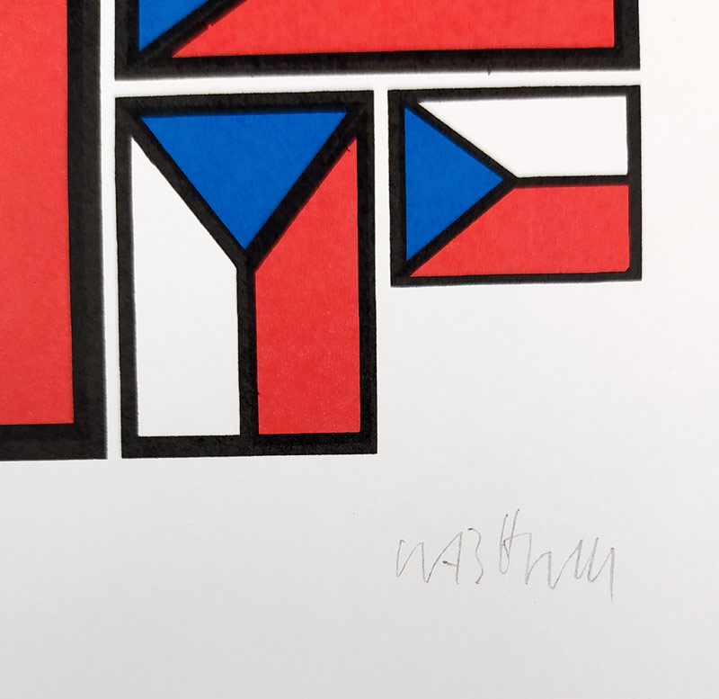 Böhm Svatoslav – Desáté výročí rozdělení Československa, serigrafie, č. 59/60, 2003