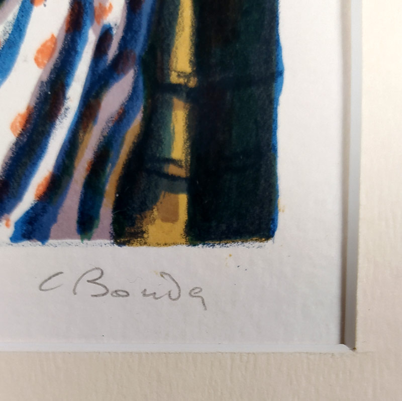 Bouda Cyril – Loučení v přístavu, barevná litografie, č. 99/200, 1975