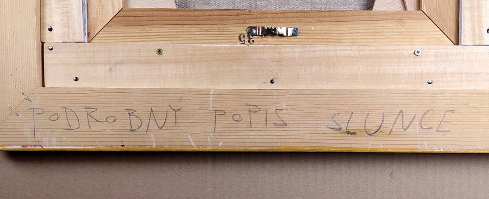 Svoboda Jan – Podrobný popis slunce, olejomalba na plátně, autorsky rámováno, nedatováno