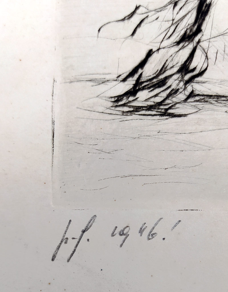 Rabas Václav – PF 1946, původní lept, 1945