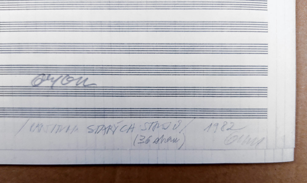 Grygar Milan – Partitura starých strojů 1982, 36 stran, vydal vlastním nákladem 2009