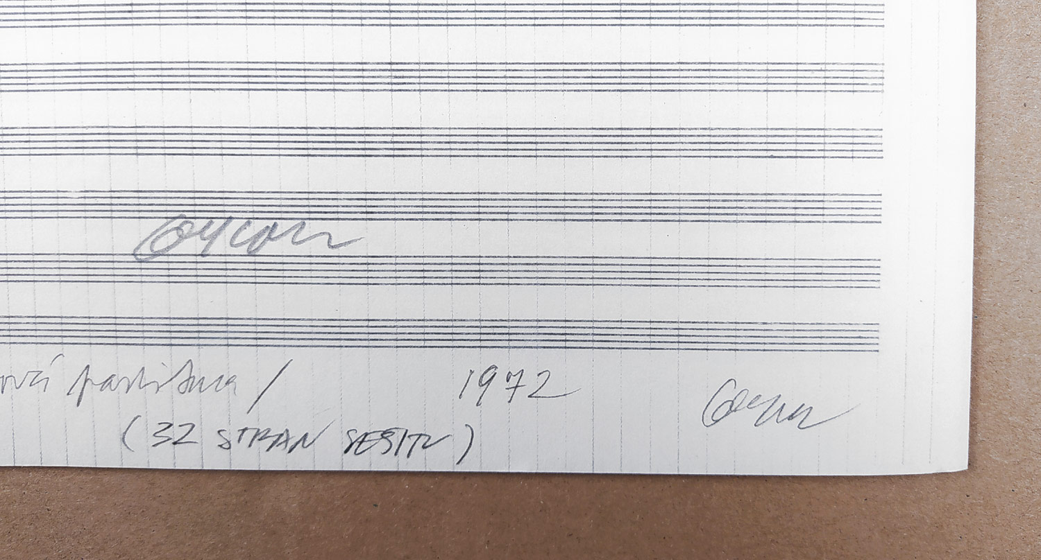 Grygar Milan – Prstová partitura 1972, 32 stran, vlastním nákladem 2009