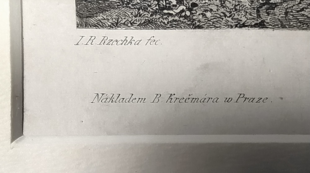 Praha – Pohled na Prahu z Petřína, Kretzschmar, původní oceloryt, 1852