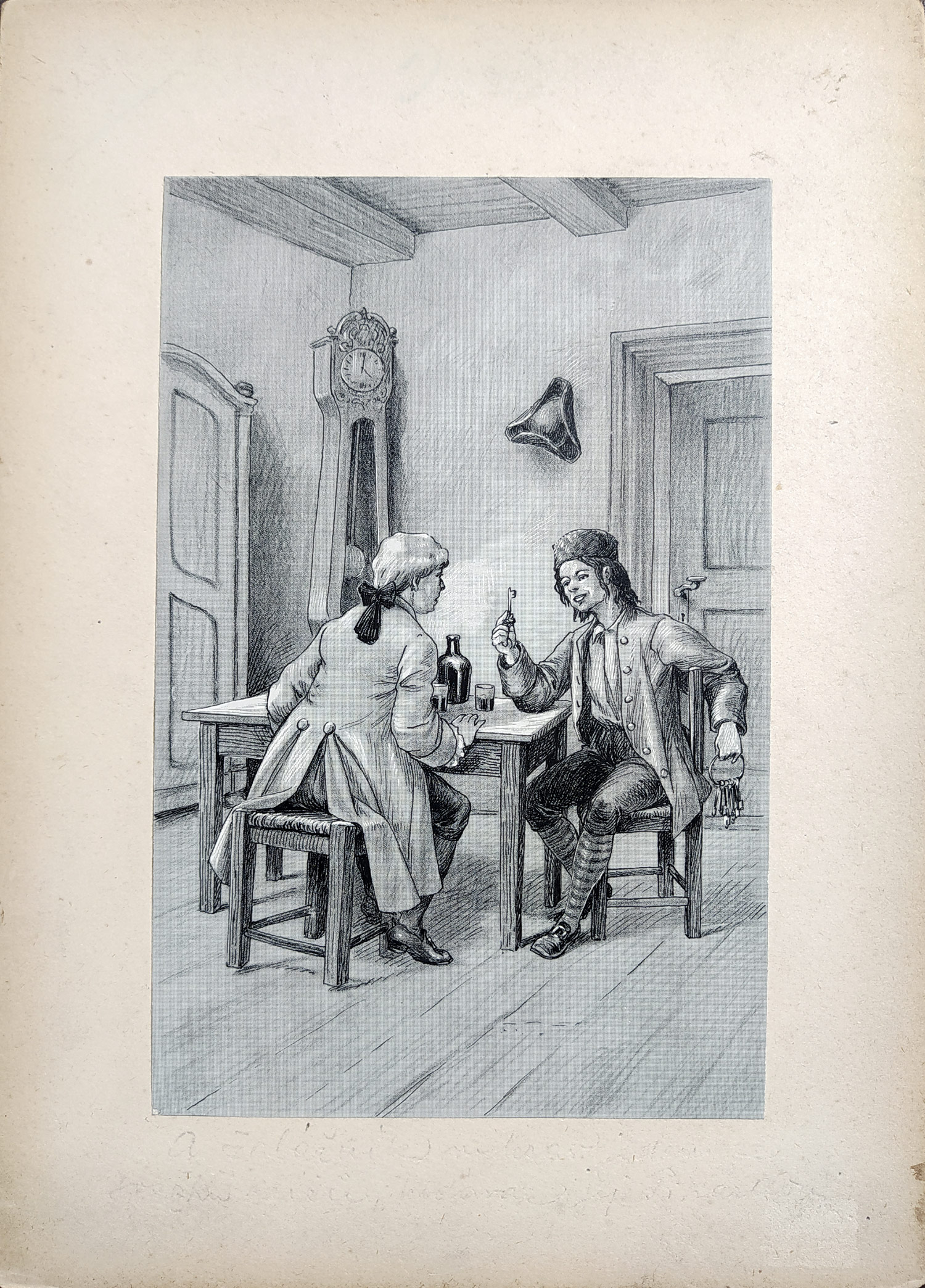 Flanderka Jaroslav – Knižní ilustrace, pět kreseb tuší, ca 1900