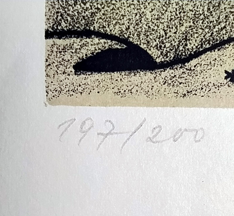 Gross František – Kompozice, barevná litografie s podtiskem, č. 197/200, 1971