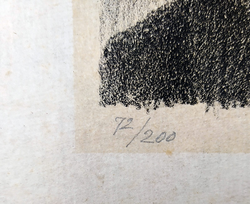 Švabinský Max – Fráňa Šrámek, původní litografie se žlutým podtiskem, 1956