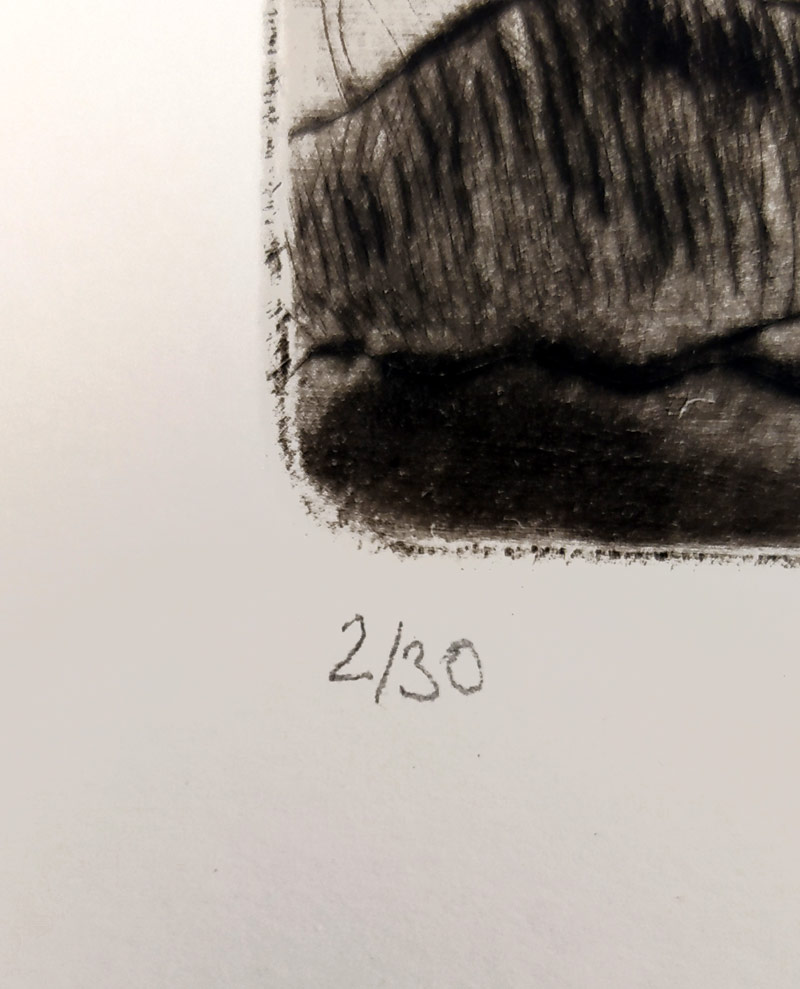 Čížek Antonín – Stará božstva, mezzotinta a suchá jehla, č. 2/30, 2018