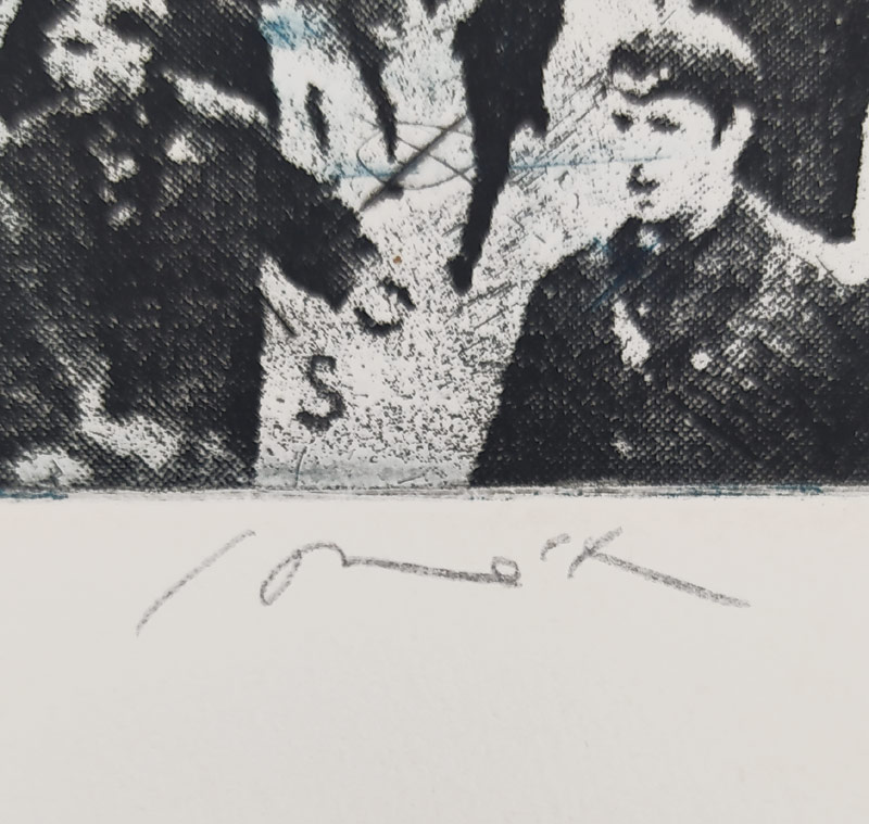 Sovák Pravoslav – 21. srpen 1968, původní lept a vernis mou, 1968